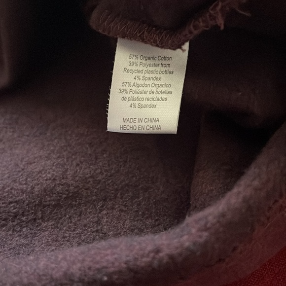 Earth Yoga Sz L Burgundy Organic Cotton Cozy Karma Sweatshirt Dress - Picture 12 of 16